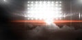 Digital image of illuminated floodlights at stadium