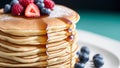 A Digital Image Illustrating A Breathtakingly Vast Stack Of Pancakes AI Generative