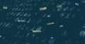 Digital image of multiple changing numbers against binary coding data processing on blue backgro Royalty Free Stock Photo
