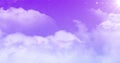 Digital image of multiple 5g text floating against clouds in purple sky