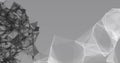 Digital image of plexus networks and data processing against grey background Royalty Free Stock Photo