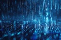 Digital image of  digital rain of binary code, representing the matrix and data flow in concepts related to cyber security. Royalty Free Stock Photo