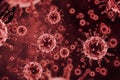 Digital image of red virus in human body Royalty Free Stock Photo