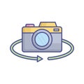 Digital imaging  Flat inside vector icon which can easily modify or edit Royalty Free Stock Photo
