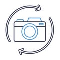 Digital imaging Flat inside vector icon which can easily modify or edit