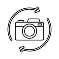 Digital imaging Line Style vector icon which can easily modify or edit