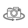 Digital imaging Line Style vector icon which can easily modify or edit