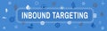 Digital Inbound Marketing & Targeting Web Banner with Vector Icon Set