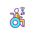 Digital inclusion for disabled people RGB color icon