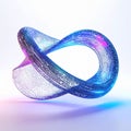 Digital Infinity Loop of Glowing Particles Royalty Free Stock Photo