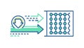 Digital Information Stream Icon, Binary Data Transfer, vector design Generative AI Royalty Free Stock Photo