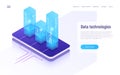Digital information technologies, networking, data processing, c Royalty Free Stock Photo