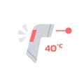 Digital infrared thermometer Flat icon, Vector Royalty Free Stock Photo