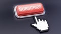Digital Interaction: Subscribe Button in Focus Royalty Free Stock Photo