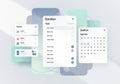 A digital interface displaying a sleek and modern design for a task management and scheduling Royalty Free Stock Photo