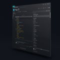 A digital interface displaying a software development environment or coding platform. Royalty Free Stock Photo