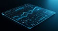 A digital interface displaying various data visualizations and graphs in a futuristic Royalty Free Stock Photo