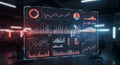A digital interface displaying various financial graphics and data visualizations. Charts Royalty Free Stock Photo