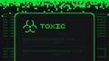 Digital interface pixel art toxic crypto blockchain system Royalty Free Stock Photo