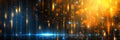 Digital interface with pixelated data stream, binary code, and encryption concept with glowing dots Royalty Free Stock Photo