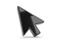 Digital interface pointer icon black 3d computer cursor symbol Royalty Free Stock Photo