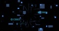 Digital interface with Response and Prompt text, futuristic data processing image Royalty Free Stock Photo