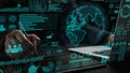Digital Interface Showing Global Communication Network with Data Visualization and Analytics, Representing Technology Royalty Free Stock Photo