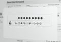 A digital interface showing a password entry field. The field displays a series of Royalty Free Stock Photo