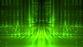 Digital interior building Hi tech Abstract data center server tonel. Business technology blurred Polygonal geometric digital