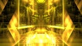 Digital interior building Hi tech Abstract data center server tonel. Business technology blurred Polygonal geometric digital