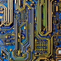 A digital interpretation of a circuit board, with intricate patterns and textures resembling the inner workings of technology2, Royalty Free Stock Photo