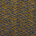 A digital interpretation of a woven fabric, with textured and patterned shapes resembling a woven fabric2, Generative AI