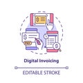 Digital invoicing concept icon