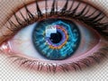 Digital iris reflection Royalty Free Stock Photo