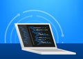 Digital java code text. Computer software coding vector concept. Programming coding script java, digital program code on Royalty Free Stock Photo