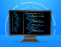Digital java code text. Computer software coding vector concept. Programming coding script java, digital program code on Royalty Free Stock Photo