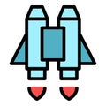 Digital jetpack icon vector flat