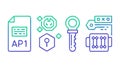 Digital Key API Integration with System Controls, vector design Generative AI Royalty Free Stock Photo
