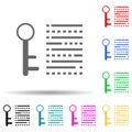 digital key multi color style icon. Simple glyph, flat vector of cyber security icons for ui and ux, website or mobile application Royalty Free Stock Photo