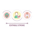 Digital key to sensitive data loop concept icon Royalty Free Stock Photo
