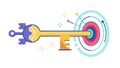 Digital Key Unlocking Data Access Vector Concept, vector design Generative AI Royalty Free Stock Photo