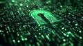 Digital Keyhole Abstract Green Code Data Security