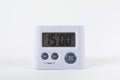 Digital kitchen timer in white background Royalty Free Stock Photo