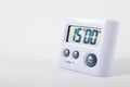 Digital kitchen timer in white background Royalty Free Stock Photo