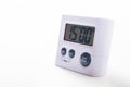 Digital kitchen timer in white background Royalty Free Stock Photo