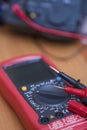 Digital Laboratory Tester Multimeter Device with Two Probes Conn Royalty Free Stock Photo