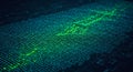 A digital landscape of binary code streams across the image, showcasing a vast array