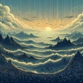 Digital Landscape A landscape created using ASCII characters