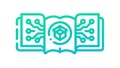 Digital Learning Book Icon, E-Book Technology, vector design Generative AI Royalty Free Stock Photo