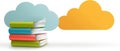 Digital Learning and Cloud Data Storage Concept Royalty Free Stock Photo